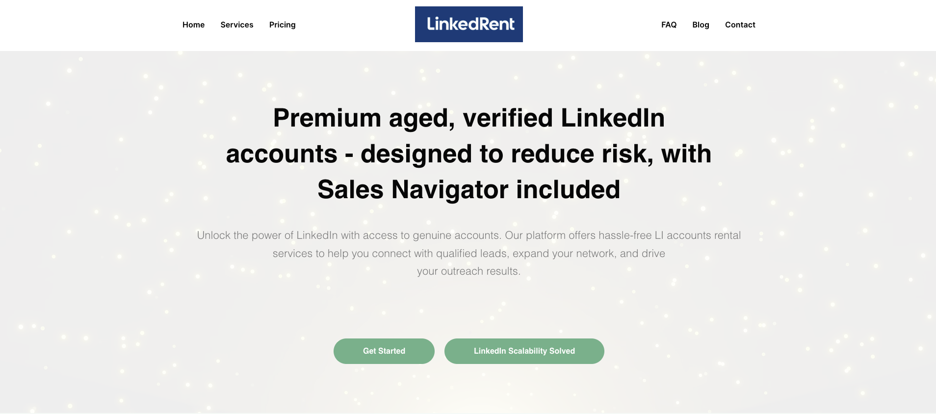Page d’accueil de LinkedRent